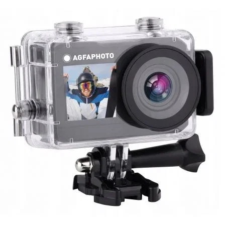 AgfaPhoto Cámara Deportiva AC7000, 2.7K 16MP, Ángulo de Visión 120º, Gris
